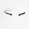 Skinny Twist Velvet Headband - White