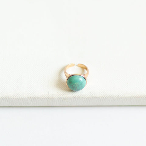 Gemma - Turquoise & Gold Ring