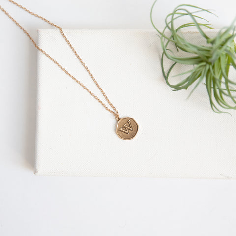 Initial Collection Necklace - Letter W