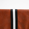 Preppy Stripe Foldover Clutch - Black & White Stripe