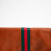 Preppy Stripe Foldover Clutch - Red/Green Stripe