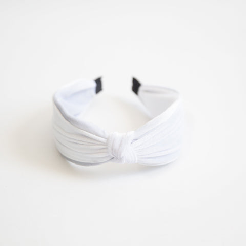 Eloise Velvet Headband - White