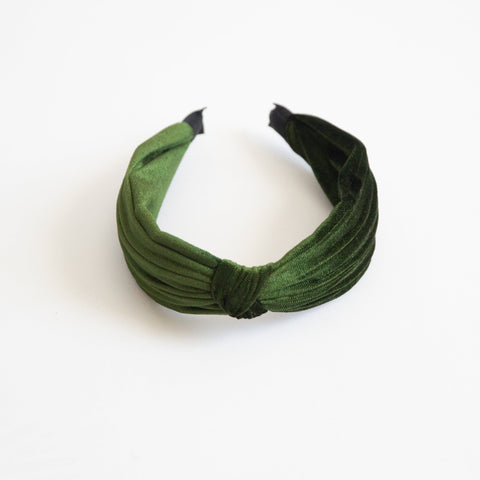 Eloise Velvet Headband - Olive