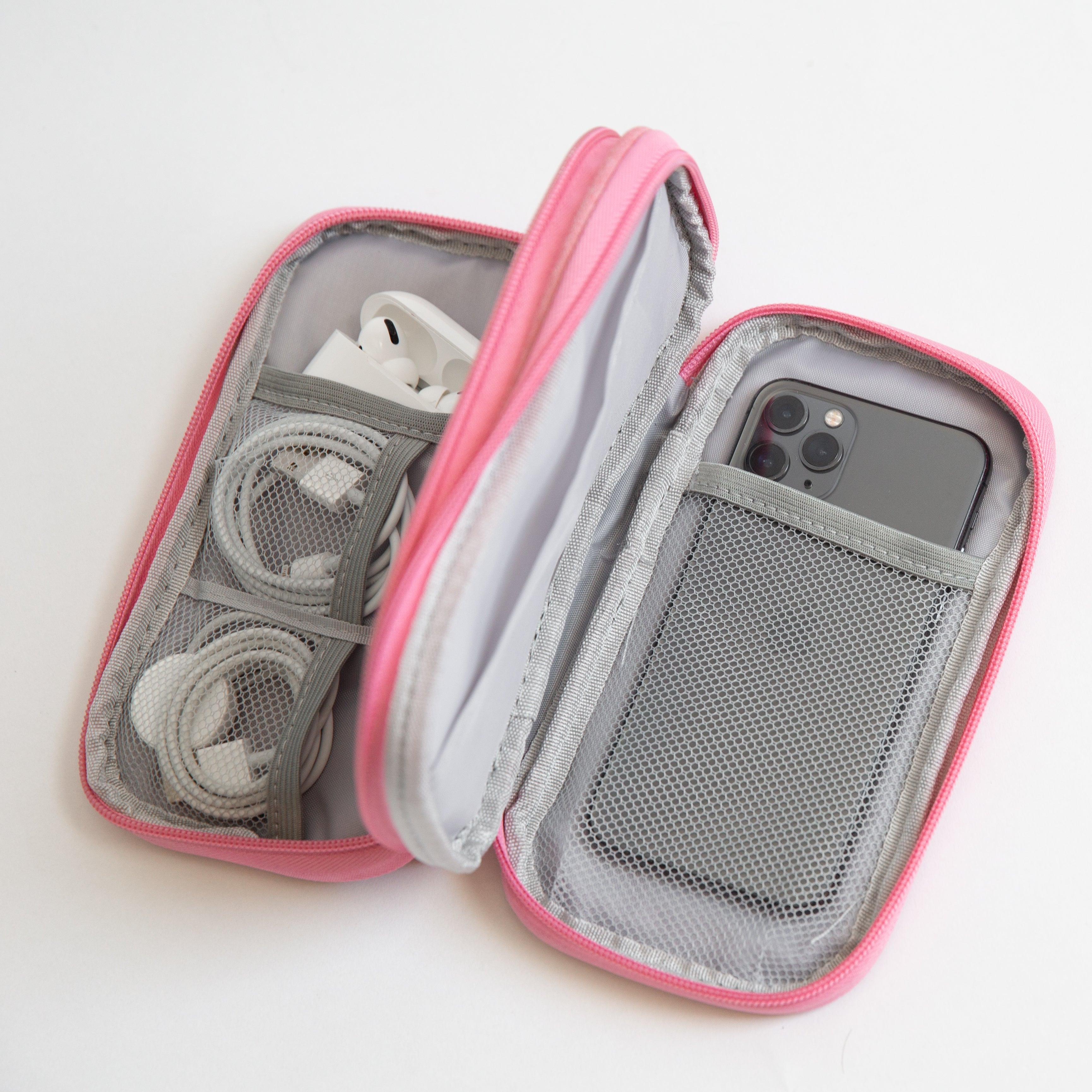 Travel Cord Organizer Pouch - Pink – Funky Monkey Fashion Accessories