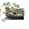 Foldover Camouflage Clutch with Red Lining Inside